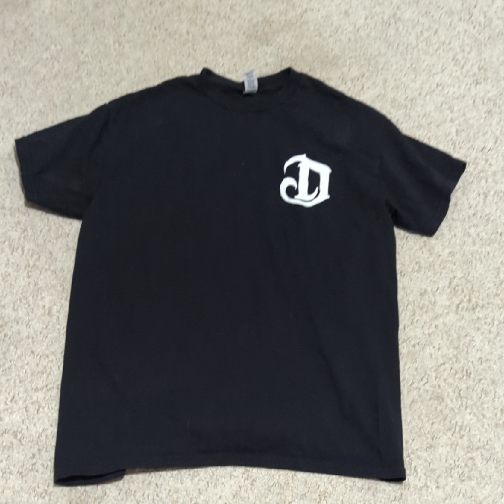 Black T-Shirt with White Logo